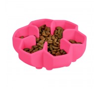 Миска для медленного питания WAUDOG Silicone, 750 мл, розовый..