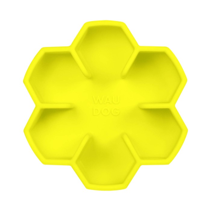 Миска для повільного харчування WAUDOG Silicone, 450 мл, жовтий