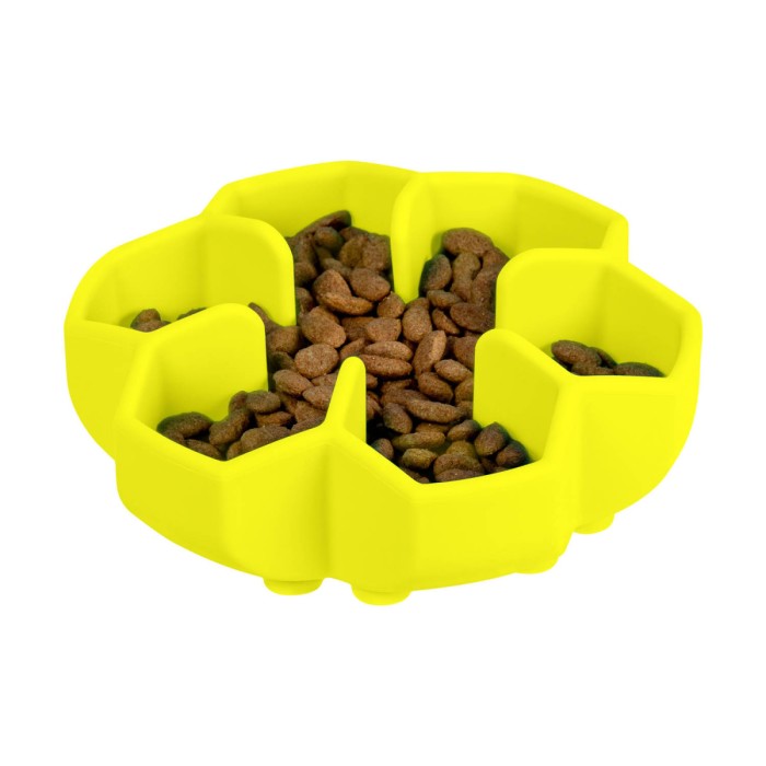 Миска для повільного харчування WAUDOG Silicone, 450 мл, жовтий