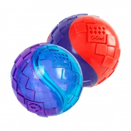 Игрушка для собак Два мяча из пищалки GiGwi Ball, TPR резина, 6 см..