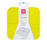 Коврик для слизывания WAUDOG Silicone, 190х190х10 мм, желтый..