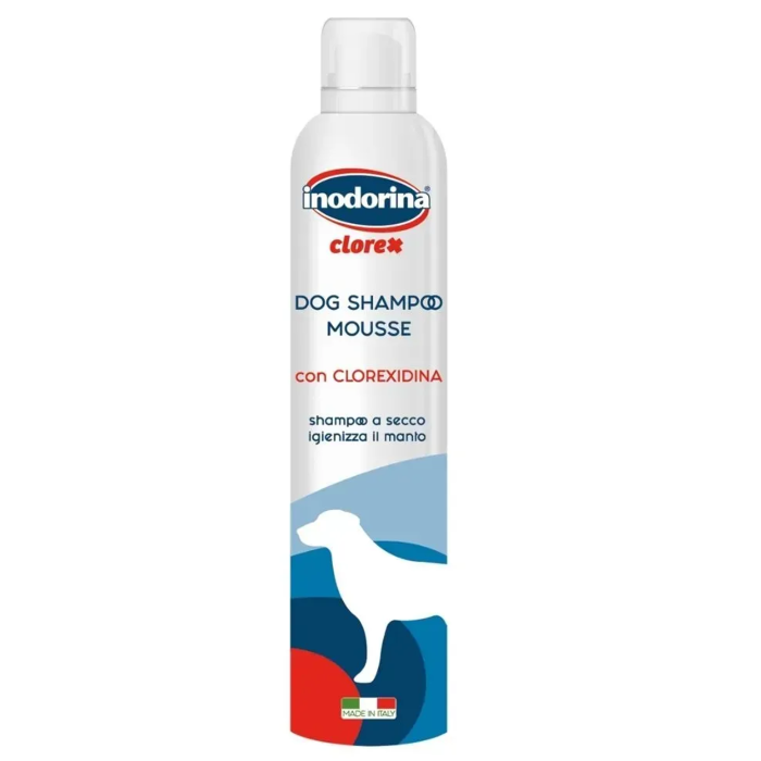 Inodorina Shampoo Mousse Clorexidina - Шампунь-мус із хлоргексидином для дорослих собак, 300 мл