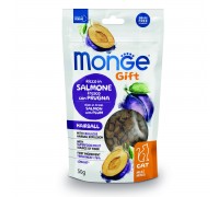Мясное лакомство Monge Gift Cat Hairball лосось со сливой 50 г..