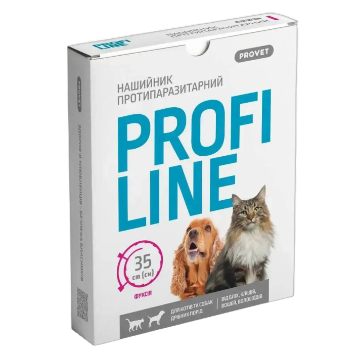 Ошейник для котов PROVET Profiline 35 см - фуксия