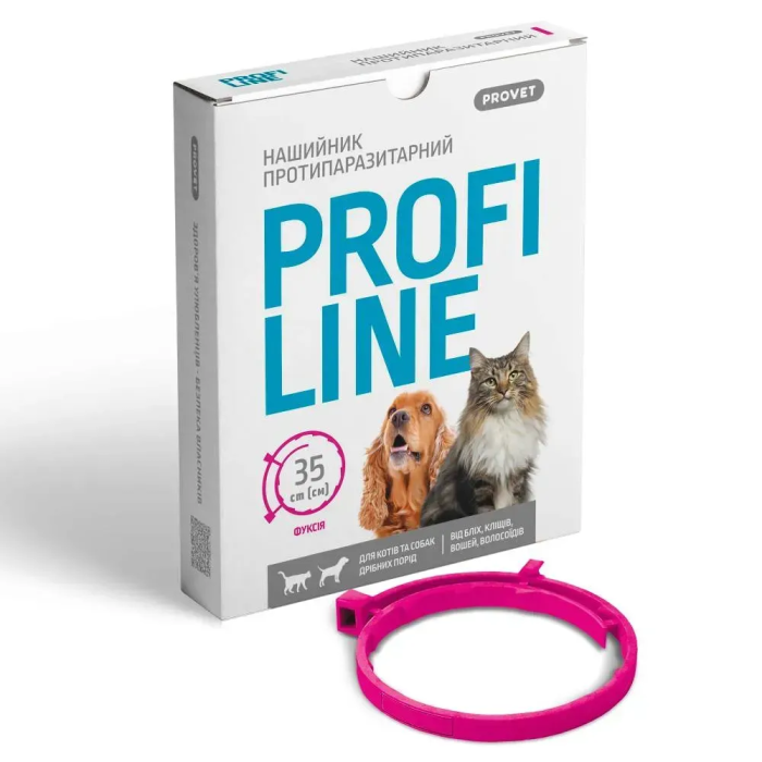 Ошейник для котов PROVET Profiline 35 см - фуксия