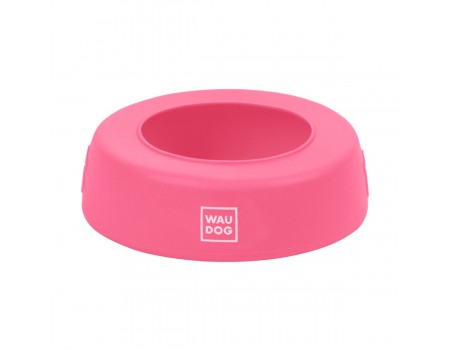 Миска-непроливайка WAUDOG Silicone, 1 л, рожевий