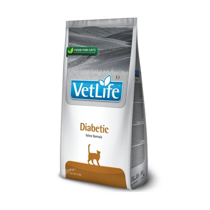 Фарміна Cat сух Vet Life Diabetic для контролю рівня глюкози при цукровому діабеті, 2 кг25326