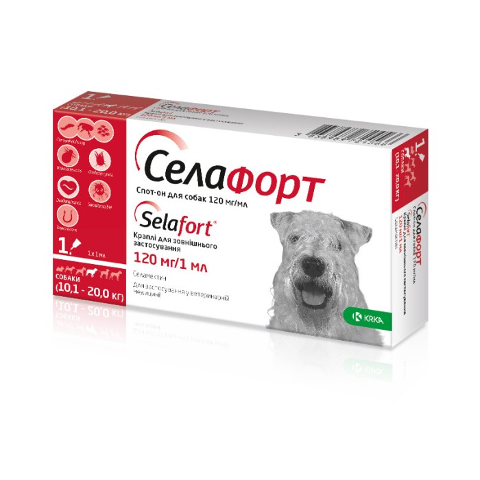 Селафорт для собак 120мг/1мл спот он (10,1-20кг) №1
