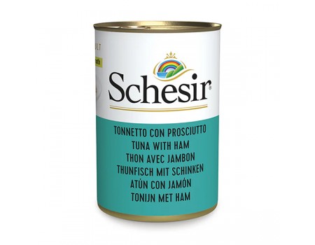 Влажный корм для кошек Schesir Tuna with Ham ШЕЗИР ТУНЕЦ С ВЕКОМ в бульоне, банка 140 г