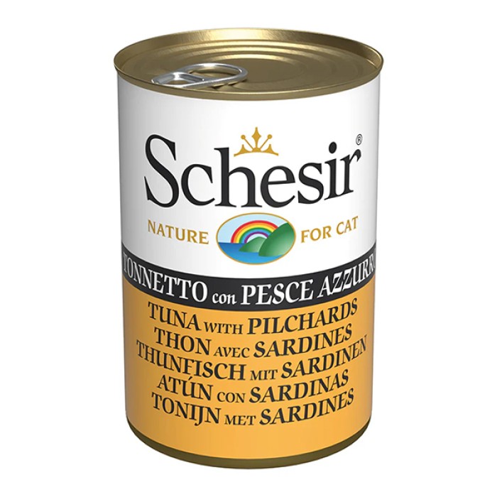 Вологий корм для котів Tuna with Pilchards ШЕЗІР ТУНЕЦЬ З САРДИНОЮ в желе, банка 140 г