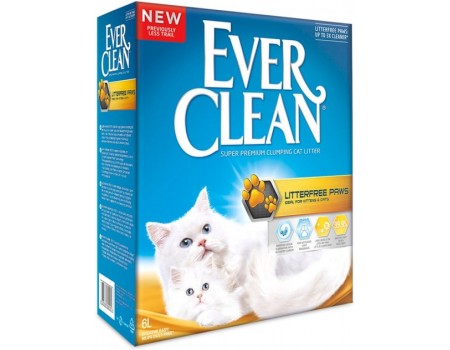 Наполнитель туалетов для кошек Ever Clean Чистые Лапки - 6л