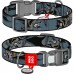 Нашийник для собак нейлоновий WAUDOG Nylon з QR малюнок "Тінь Бетмена",  S, Ш 15 мм, Д 25-35 см
