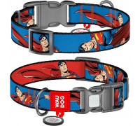 Нашийник для собак нейлоновий WAUDOG Nylon з QR малюнок 