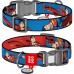 Нашийник для собак нейлоновий WAUDOG Nylon з QR малюнок "Сила Супермена",  M, Ш 20 мм, Дл 28-40 см