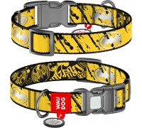 Нашийник для собак нейлоновий WAUDOG Nylon з QR світловідбивний, 