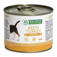 Влажный корм Nature's Protection Adult, для взрослых собак всех пород, с говядиной и индейкой, 200г