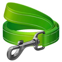 Повідець для собак WAUDOG Nylon Mono, світловідбивний, S, Ш 15 мм, Д 122 см салатовий