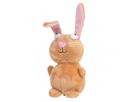 Игрушка для собак Кролик с пищалкой GiGwi Plush, плюш, 16 см