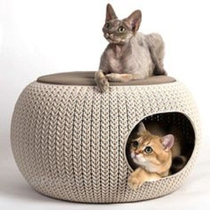 Лежак Curver Pet Life "KHIT", закрытый, 56,7*56,7*32,9 см