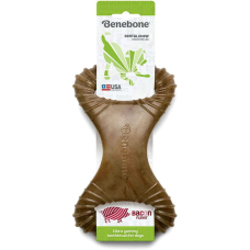 Игрушка крепкая для жевания Benebone Дентал кость, со вкусом бекона - LARGE, для собак весом до 40 кг.