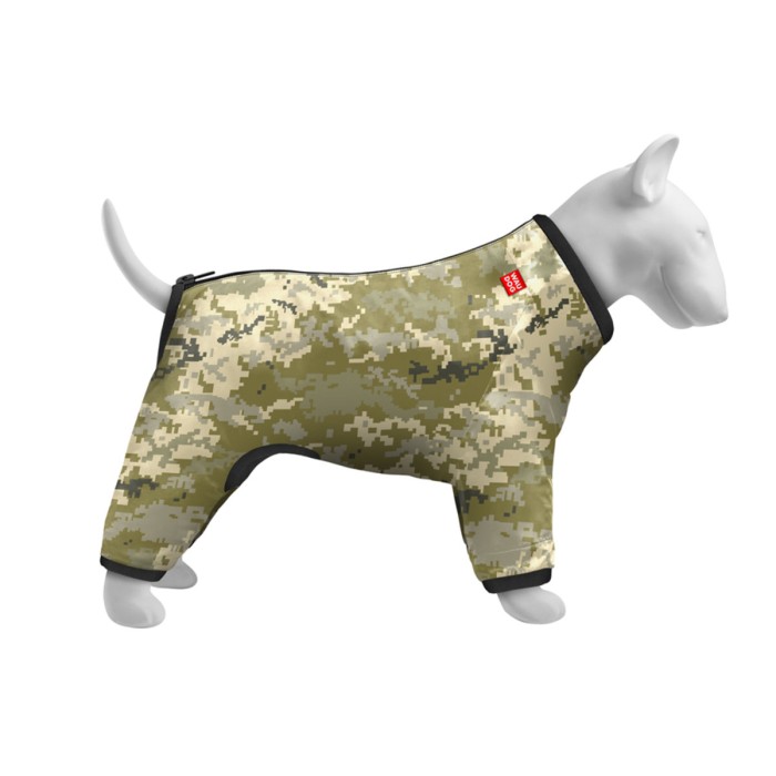 Ветровка для собак WAUDOG Clothes, рисунок "Милитари", M35, В 59-62 см, С 37-40 см