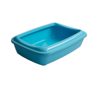 Туалет під наповнювач AnimAll для кішок, з лопаткою, блакитний, 50×37×..