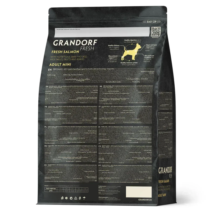 Grandorf FRESH SALMON&SWEET POTATO ADULT DOG MINI корм для собак міні порід лосось та батат 3 кг