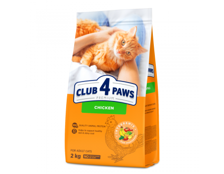 Club 4 Paws Premium "Курка" Корм для дорослих котів, 2 кг