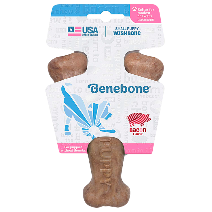 Іграшка міцна для жування Benebone Важіль, зі смаком бекону - SMALL, для цуценят вагою до 13 кг