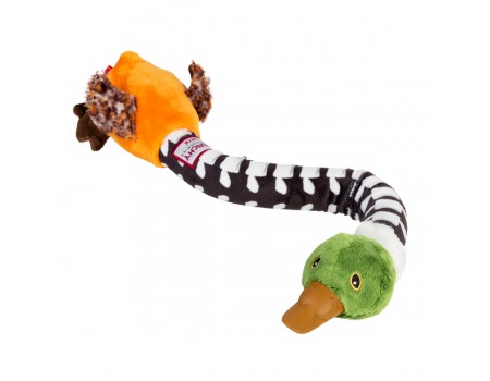 Игрушка для собак Утка с хрустящей шеей и пищалкой GiGwi Crunchy, текстиль, резина, пластик, 54 см