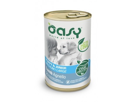 OASY OAP Puppy & Junior Medium/Large Вологий корм з ягням для цуценят середніх та великих порід собак віком до 18 місяців 0,4 кг