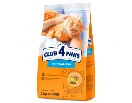 Club 4 Paws Premium "З лососем" Корм для дорослих котів, 2 кг