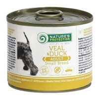 Влажный корм Nature's Protection Adult small breed для взрослых собак малых пород с телятиной и уткой 200г