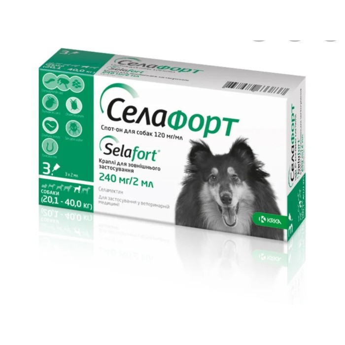 Селафорт для собак 240мг/2мл спот он (20,1-40кг) №1