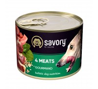 Влажный корм для взрослых собак Savory, с четырьмя видами мяса, 200 г..