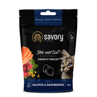 Лакомство для котов Savory Coat and skin с лососем и малиной 50 г
