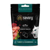Ласощі для кошенят Savory Kitten з індичкою та журавлиною 50 г
