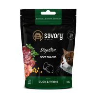 М'які ласощі для котів Savory Digestion  -з качкою та тим'яном 50 г