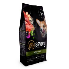 Сухой корм для стерилизованных собак Savory All Breed Sterilised rich in FreshTurkey со свежим мясом индейки, 3 кг