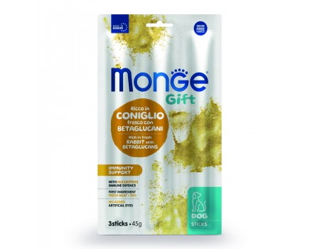 Мясная палочка Monge Dog Gift Immunity support кролик с нуклеотидами 45 г (3х15 г)