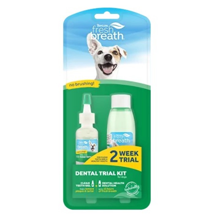 Набір TropiClean Fresh Breath No Brushng для чищення зубів, собак, добавка у воду та гель, 30 мл / 118 мл
