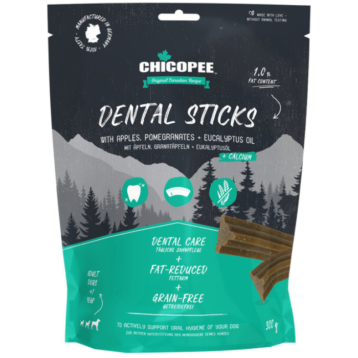 Ласощі Chicopee DENTAL STICKS для підтримки гігієни пащі у собак, 300 г
