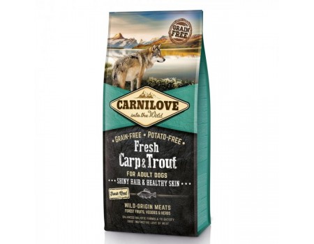 срок до 04.2023 г // Carnilove Fresh Carp & Trout  for Adult dogs  (для взрослых собак с карпом и форелью) 0.4 кг