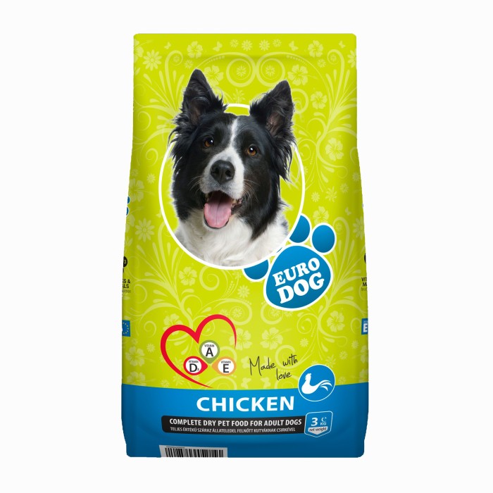 Сухий корм EuroDog Chicken, для собак, з курятиною, 3 кг