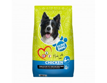 Сухой корм EuroDog Chicken, для собак, с курятиной, 10 кг