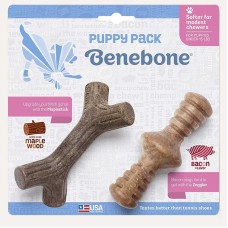Набор из 2 крепких игрушек для жеванияBenebone - Кленовая ветвь + Загглер, со вкусом клена + бекона, для щенков до 7кг