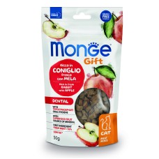 Мясное лакомство Monge Gift Cat Dental кролик с яблоком 50 г