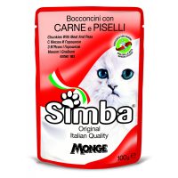 Пауч Monge Simba Cat м'ясні шматочки, м' ясне асорті, 100 г