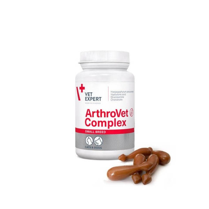 VetExpert ARTHROVET Complex Small Breed/Cat - добавка для суглобів і хрящів кішок і собак дрібних порід - 60 капс