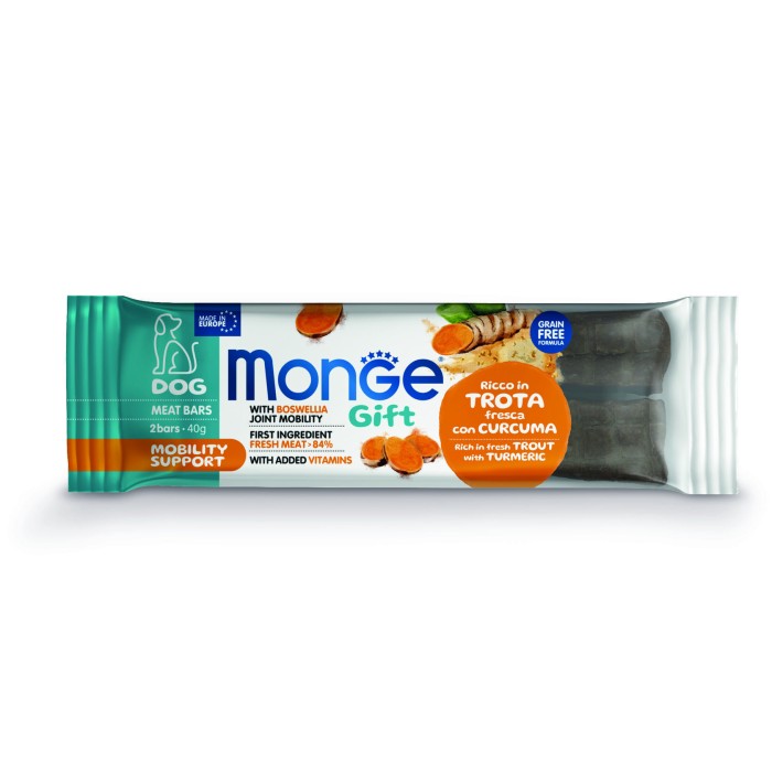 Мясной батончик Monge Gift Dog Mobility support форель с босвелией 40 г (2х20 г)